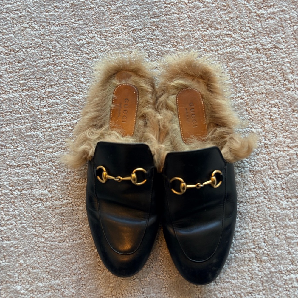 Gucci Princeton Mules Fur Lined